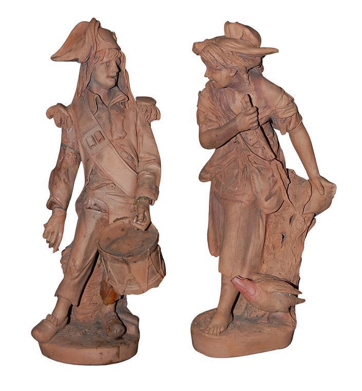 Antique Terra Cotta Statues