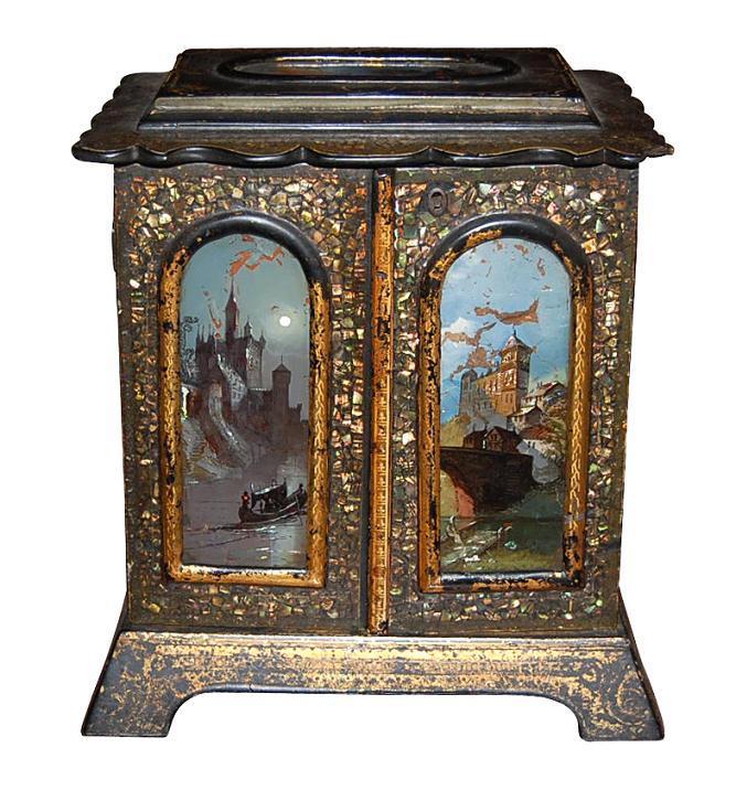 Antique Inlaid Sewing Box