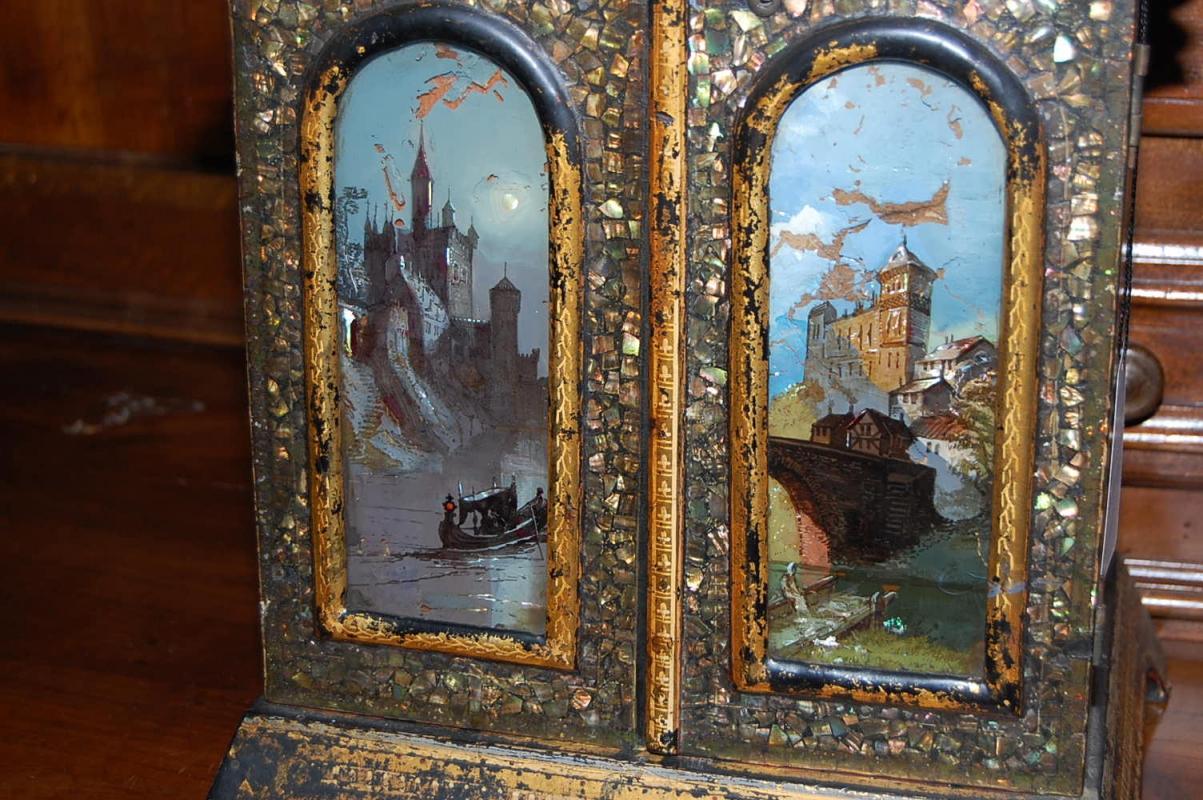Antique Inlaid Sewing Box