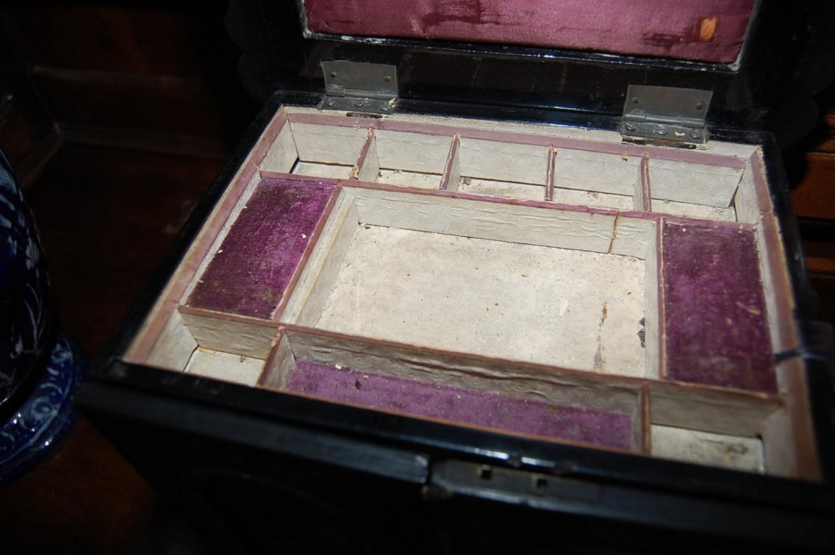 Antique Inlaid Sewing Box