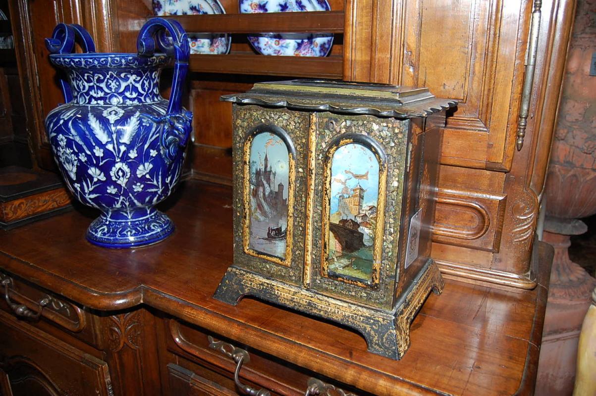 Antique Inlaid Sewing Box
