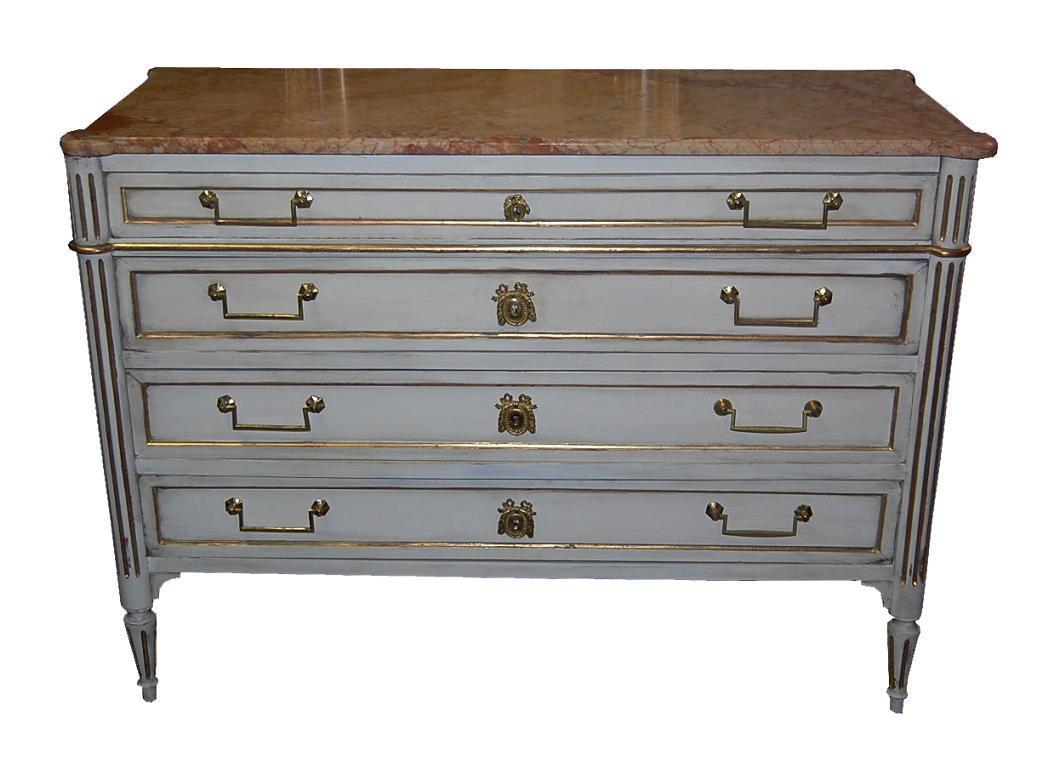 Painted Jansen Style Commode