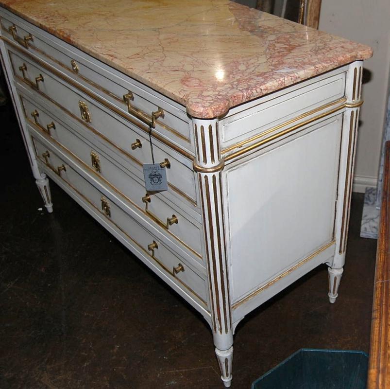 Painted Jansen Style Commode