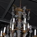 Continental Bronze & Crystal Chandelier