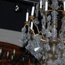 Continental Bronze & Crystal Chandelier