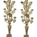 Pair Bronze Candelabra