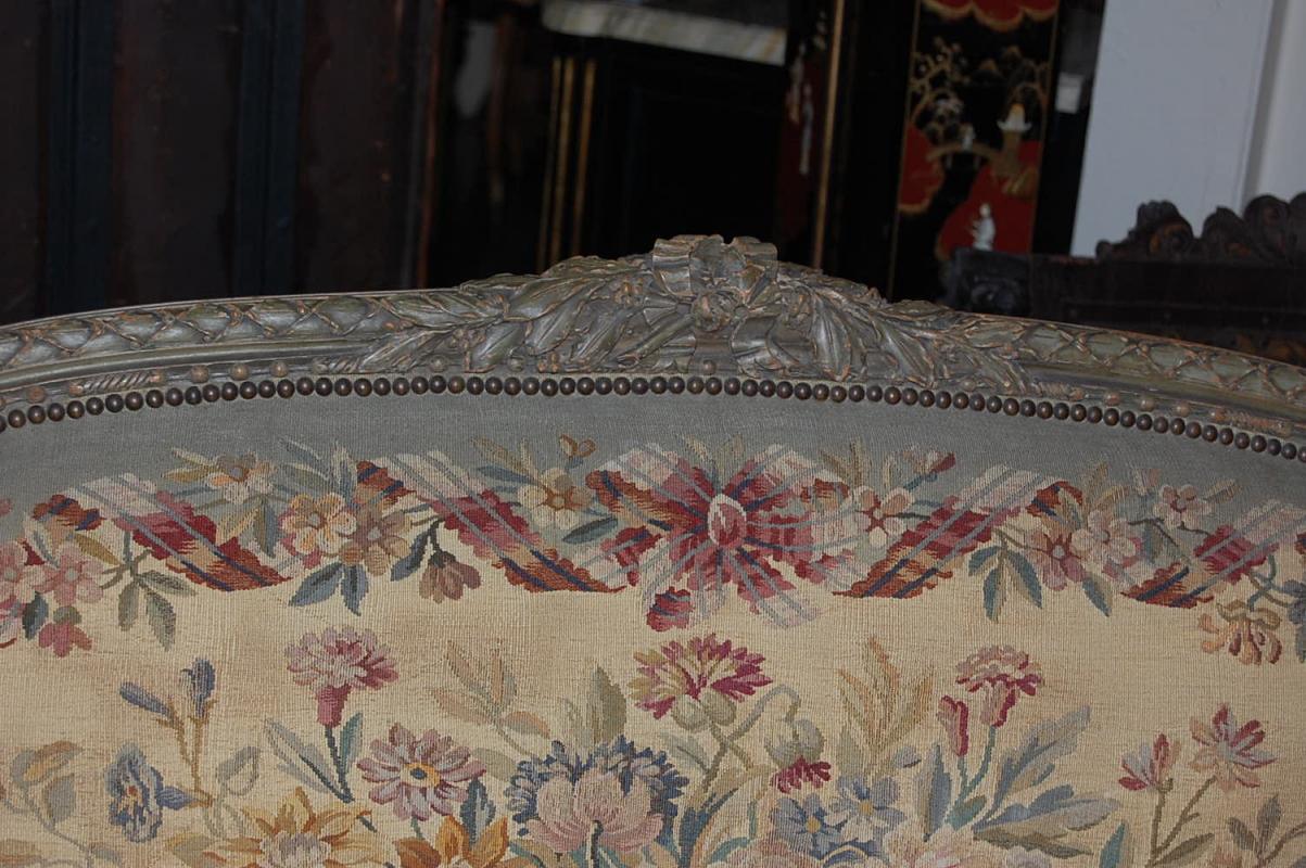 French Louis XVI Aubusson Settee