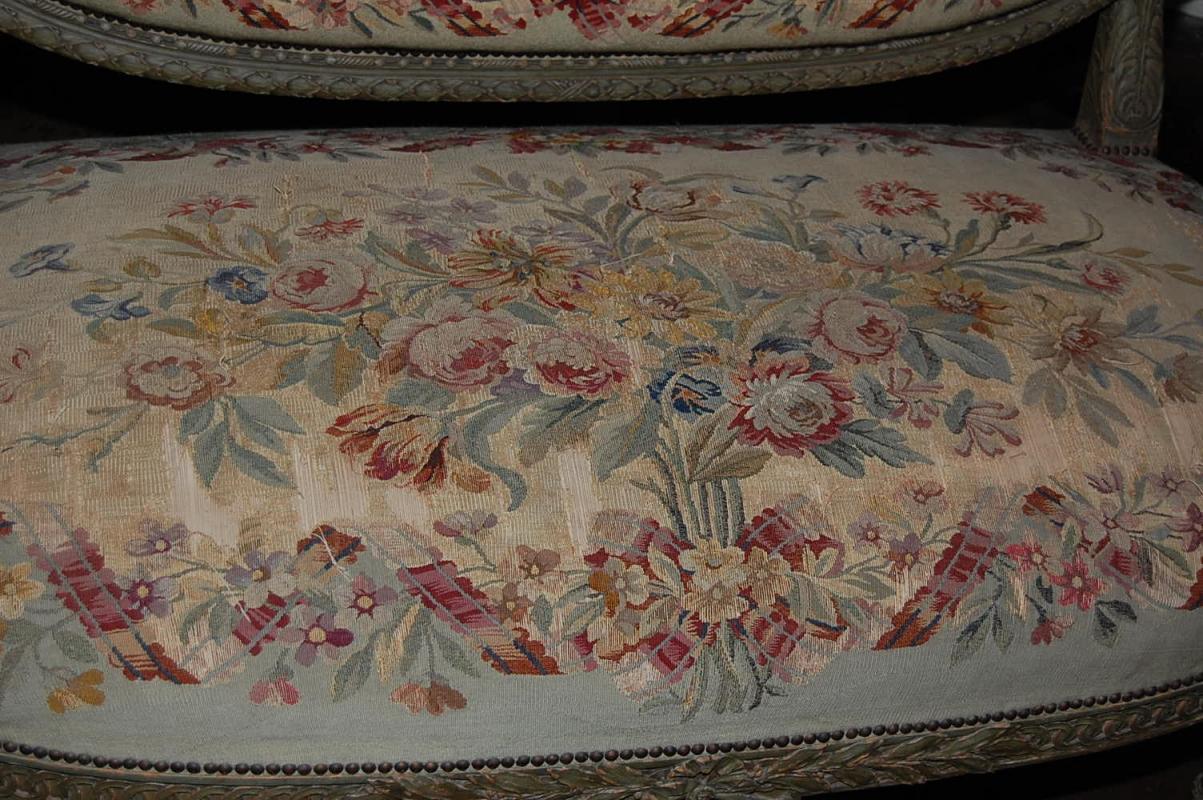 French Louis XVI Aubusson Settee