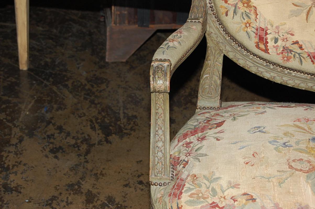 French Louis XVI Aubusson Settee