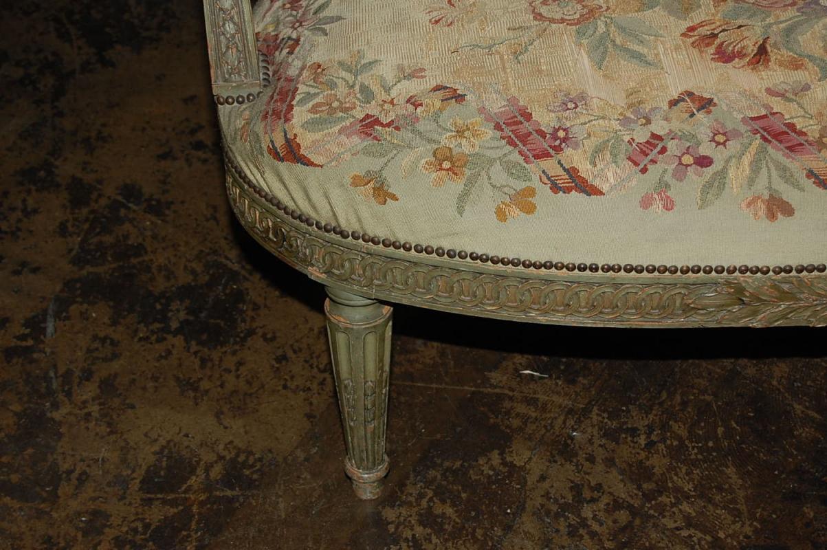 French Louis XVI Aubusson Settee