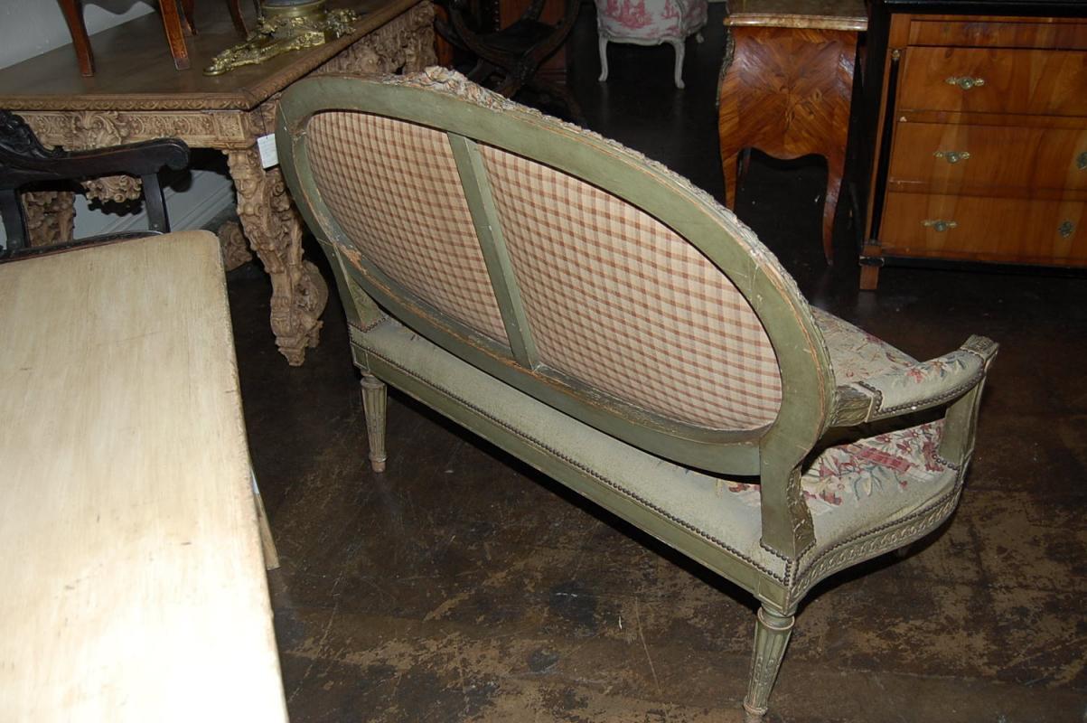 French Louis XVI Aubusson Settee
