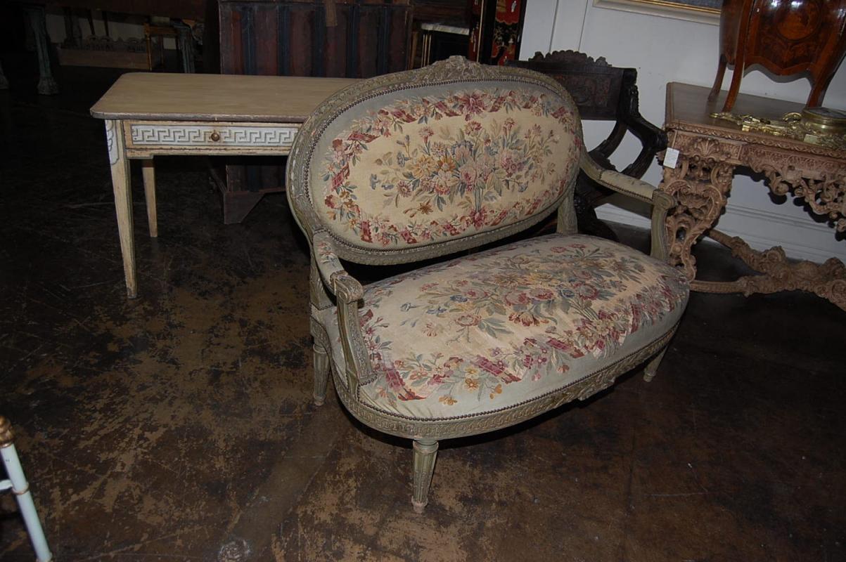 French Louis XVI Aubusson Settee