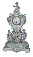 Late 19th Century German Porcelain Clock