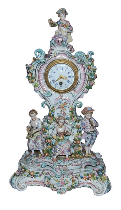 Late 19th Century German Porcelain Clock