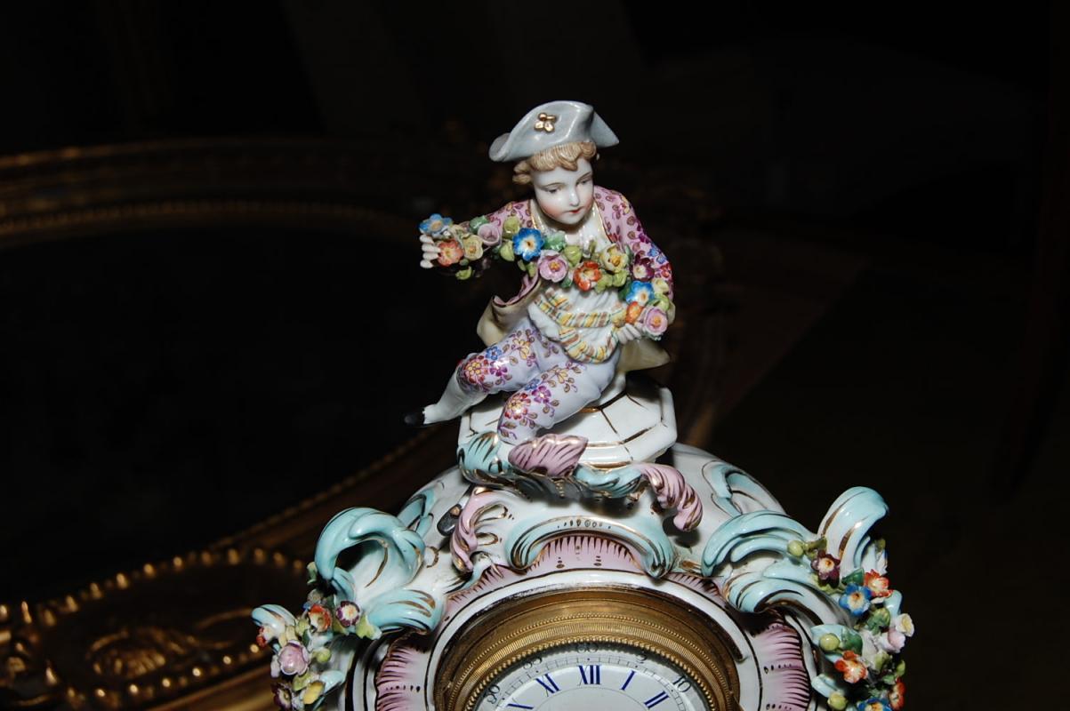 Late 19th Century German Porcelain Clock