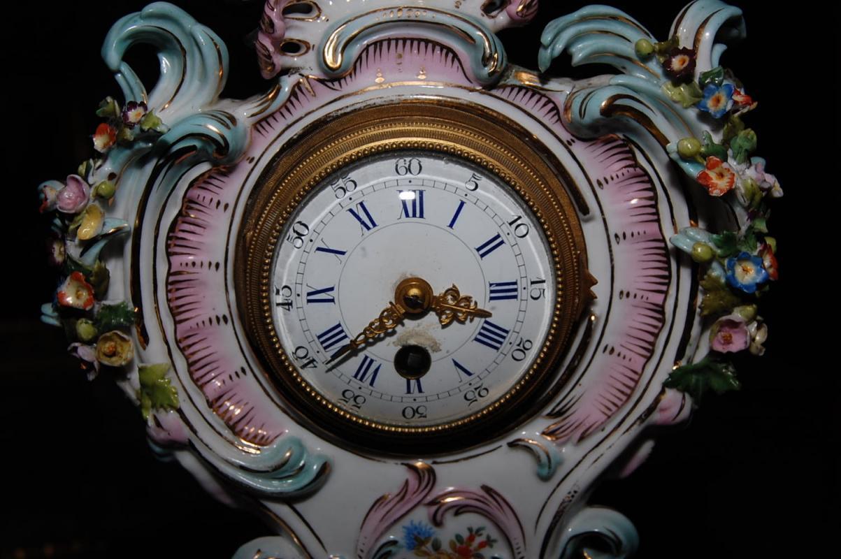 Late 19th Century German Porcelain Clock