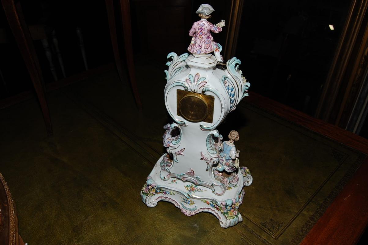 Late 19th Century German Porcelain Clock