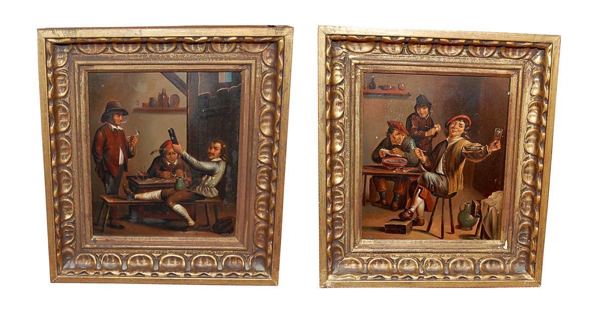 Pair Dutch Copper Paintings
