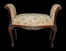 Carved French Vanity Stool