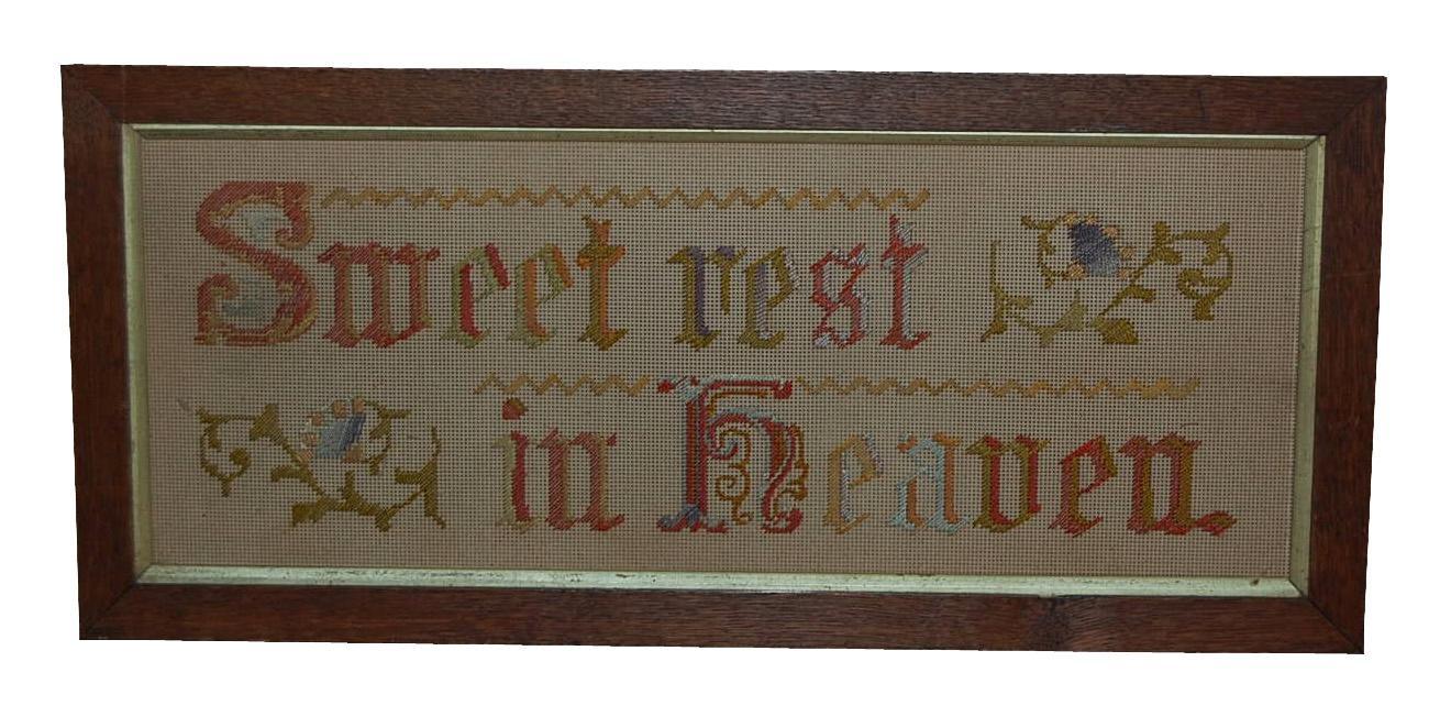 Victorian Framed Needlepoint