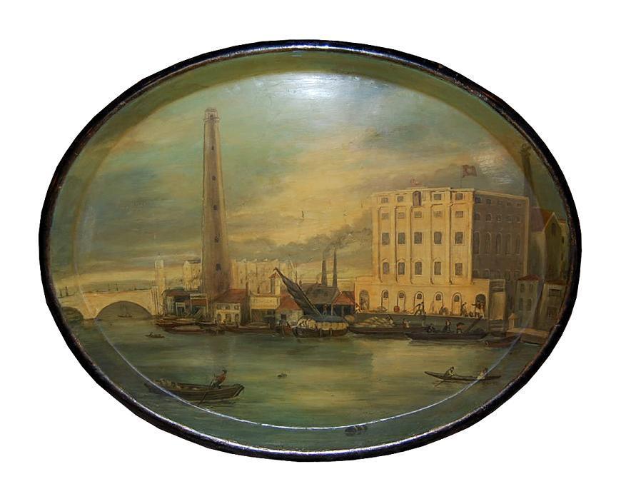 Antique Hand Painted Tray
