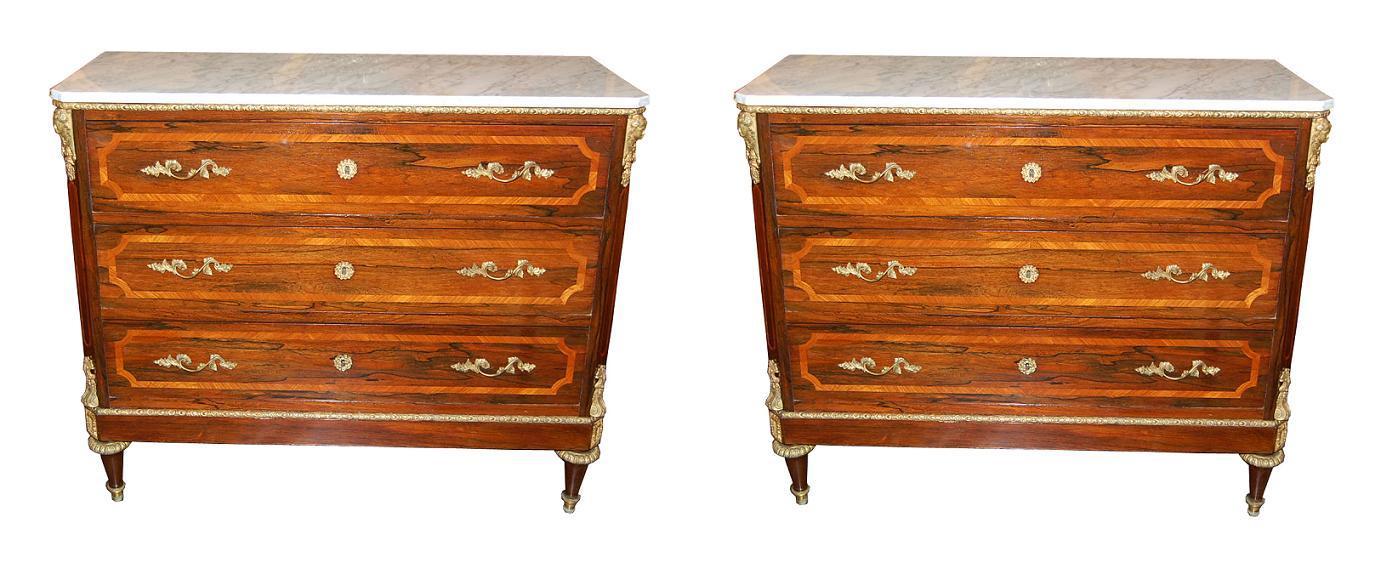 Exceptional Pair 19th Century Commodes