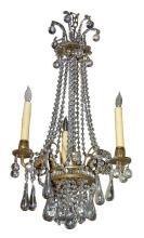 Unusual Italian Crystal Chandelier