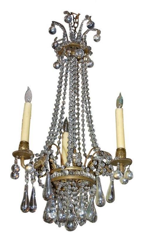 Unusual Italian Crystal Chandelier