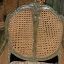 Pair French Caned & Painted Chairs