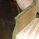 Pair French Caned & Painted Chairs