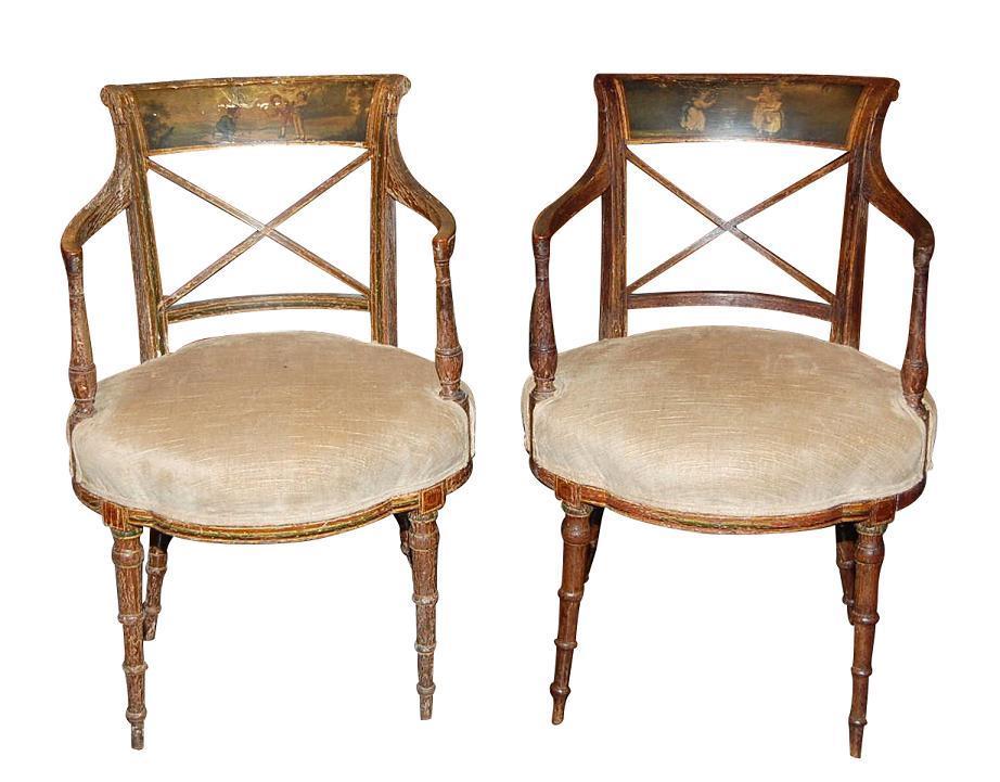 Pair Antique Italian Chairs