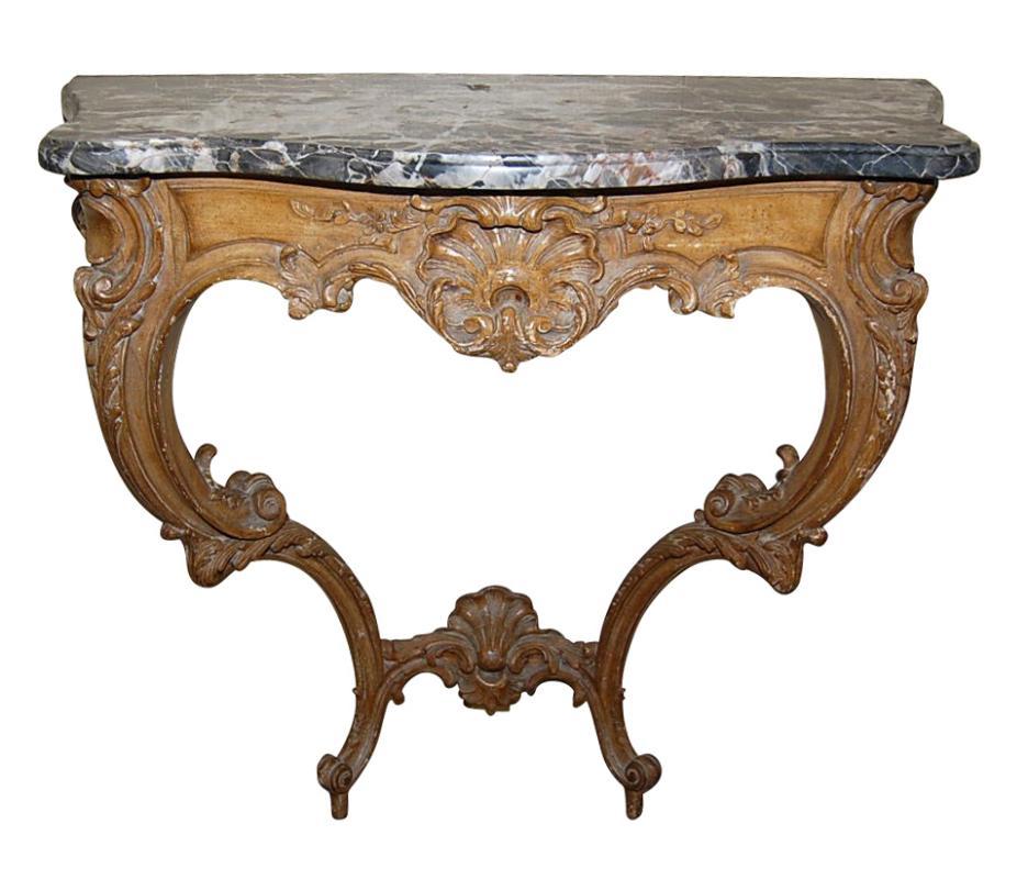 French Antique Stripped Console