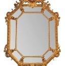 French Giltwood Cushion Mirror