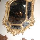 French Giltwood Cushion Mirror