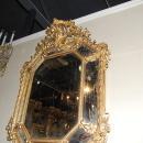 French Giltwood Cushion Mirror