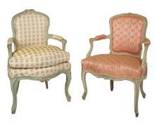 French Painted Fauteuil