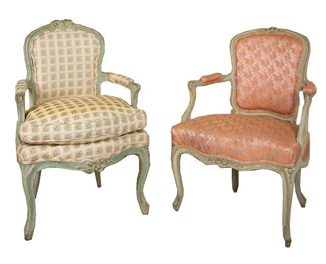 French Painted Fauteuil