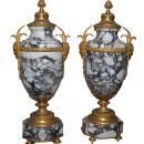 Pair French Marble Urns
