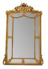 French Louis XV Giltwood Mirror