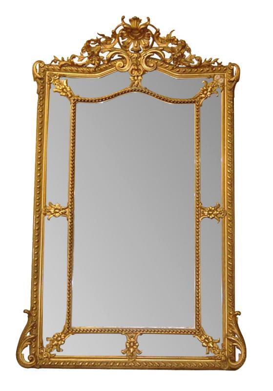 French Louis XV Giltwood Mirror