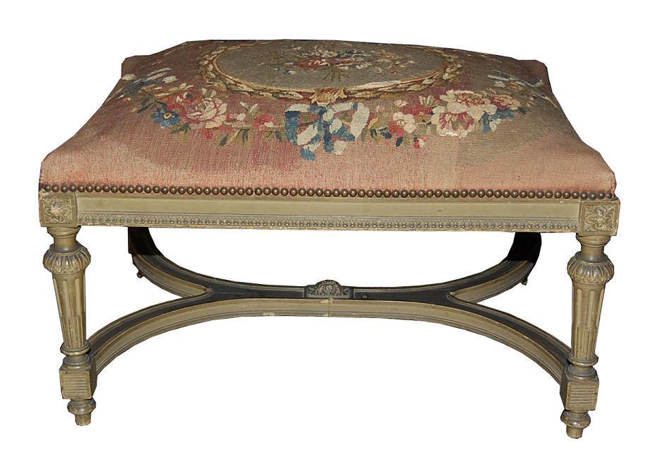 French Louis XVI Needlepoint Bench