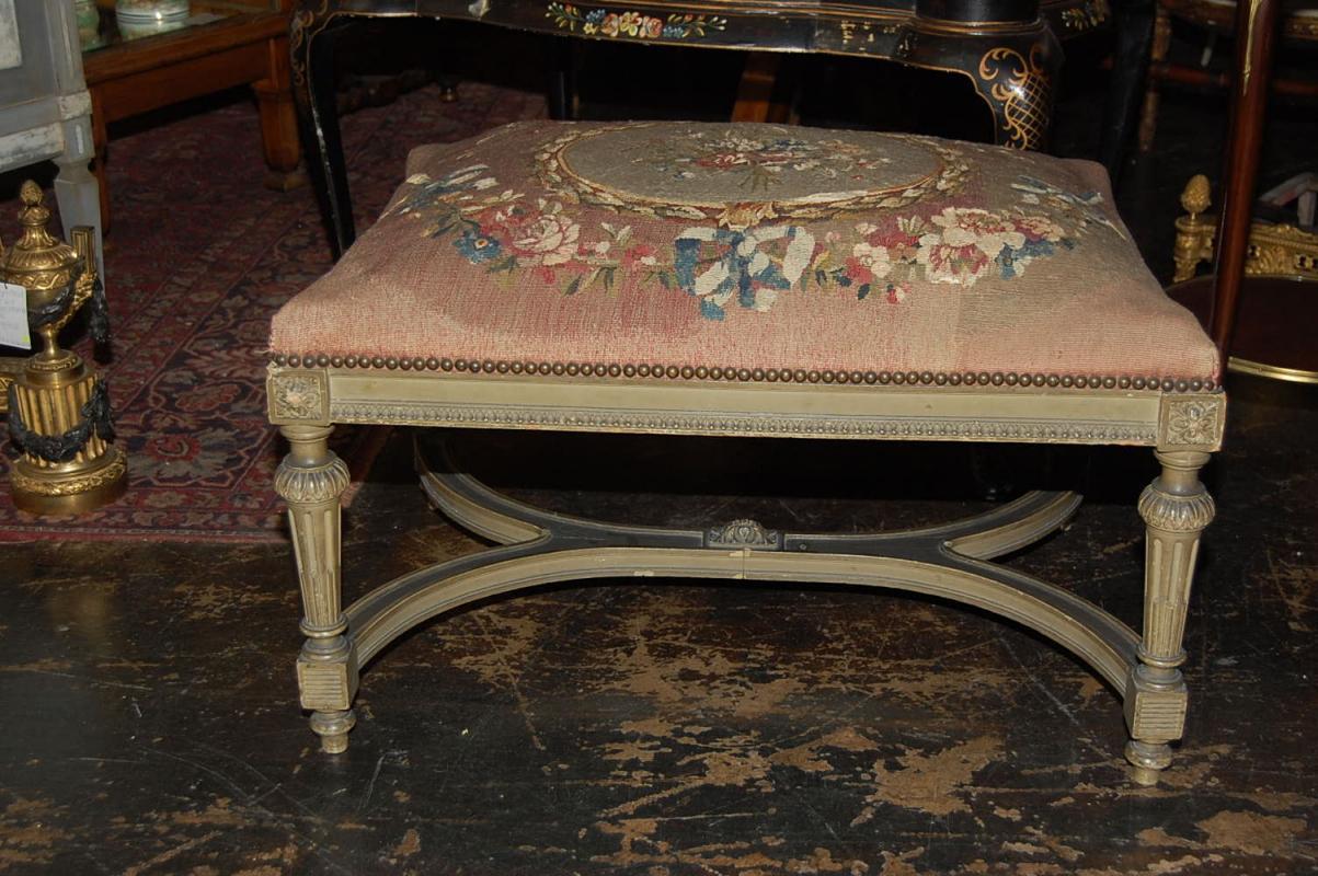 French Louis XVI Needlepoint Bench