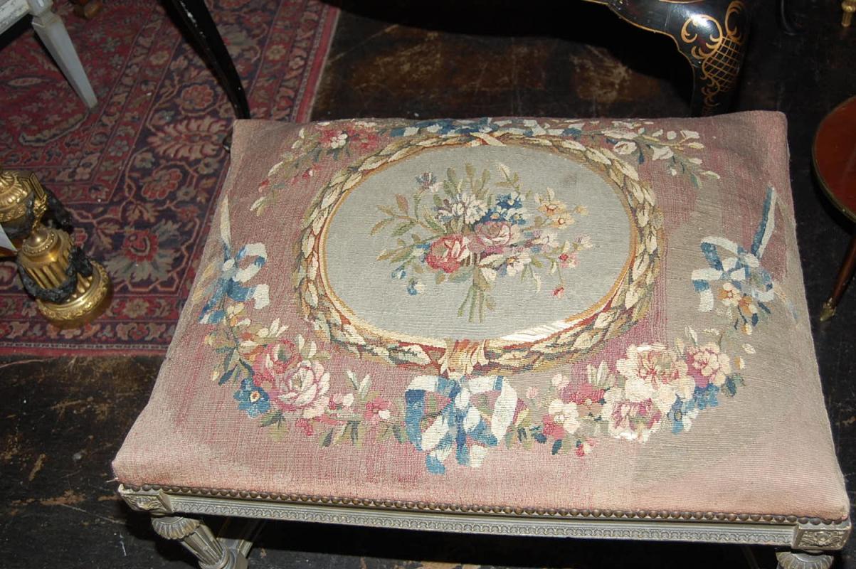 French Louis XVI Needlepoint Bench