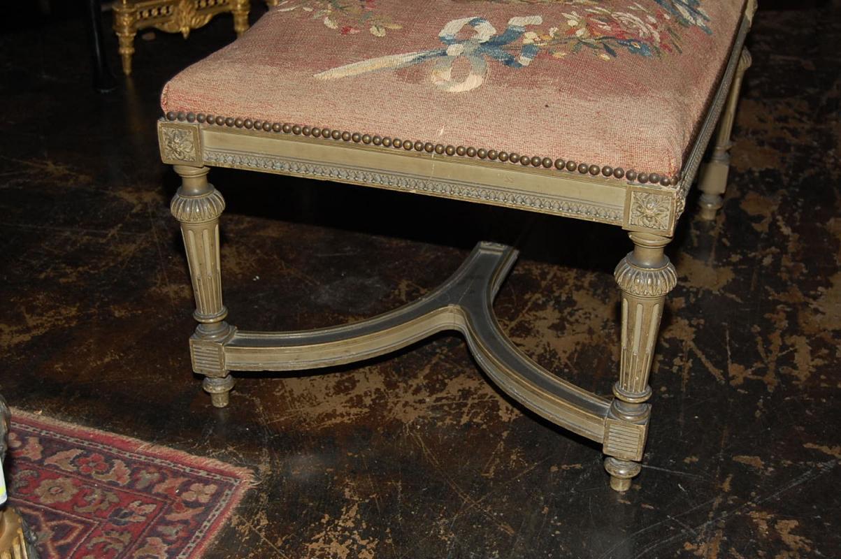 French Louis XVI Needlepoint Bench