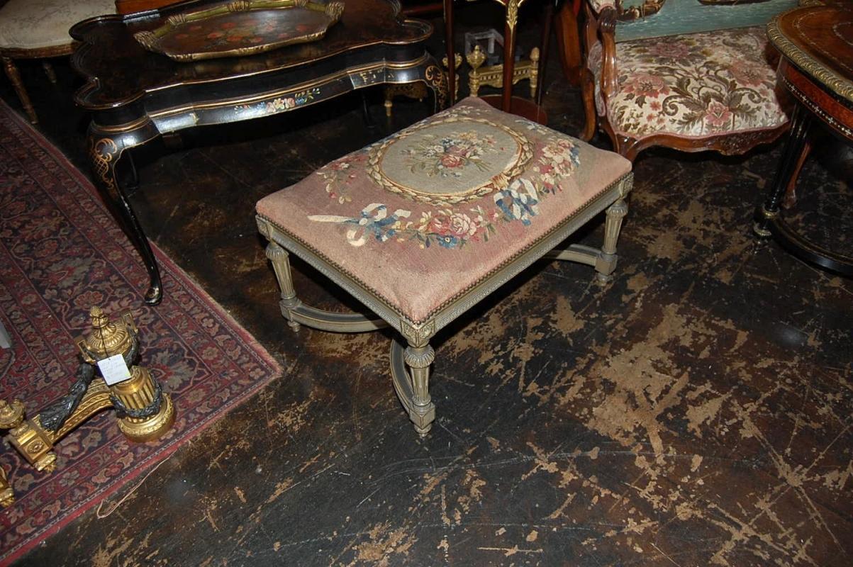 French Louis XVI Needlepoint Bench