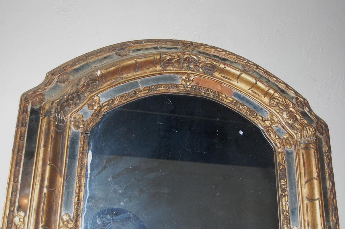 Heavy Antique Giltwood Mirror