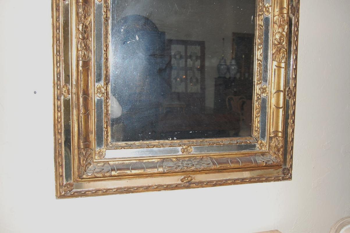 Heavy Antique Giltwood Mirror
