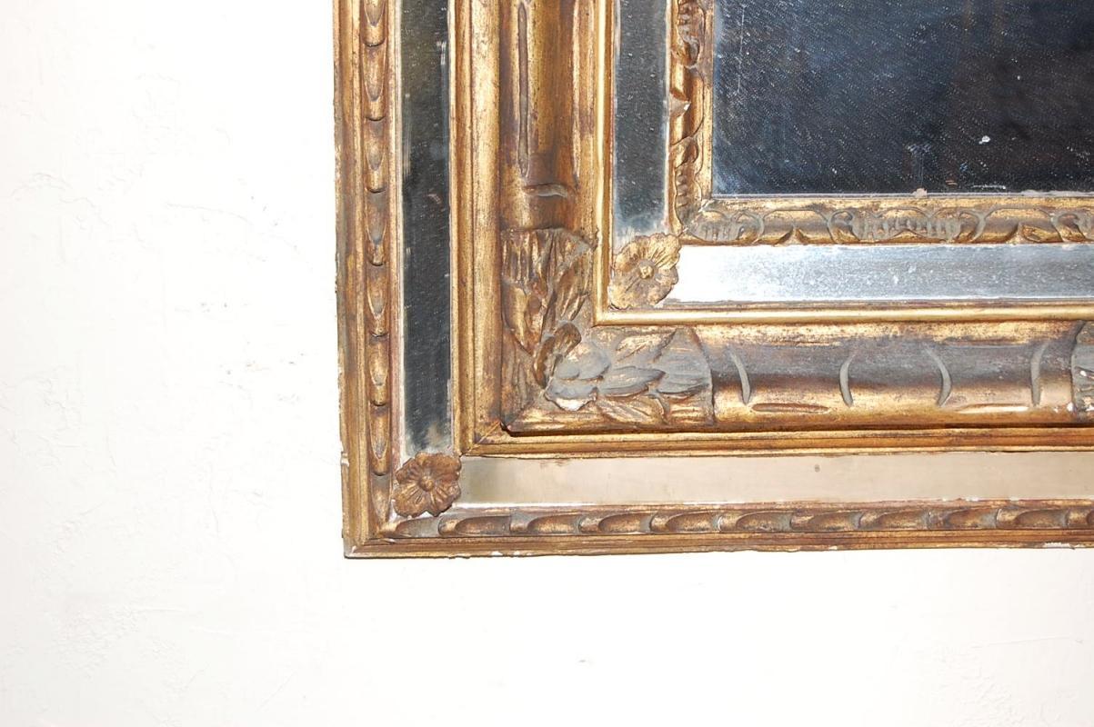 Heavy Antique Giltwood Mirror