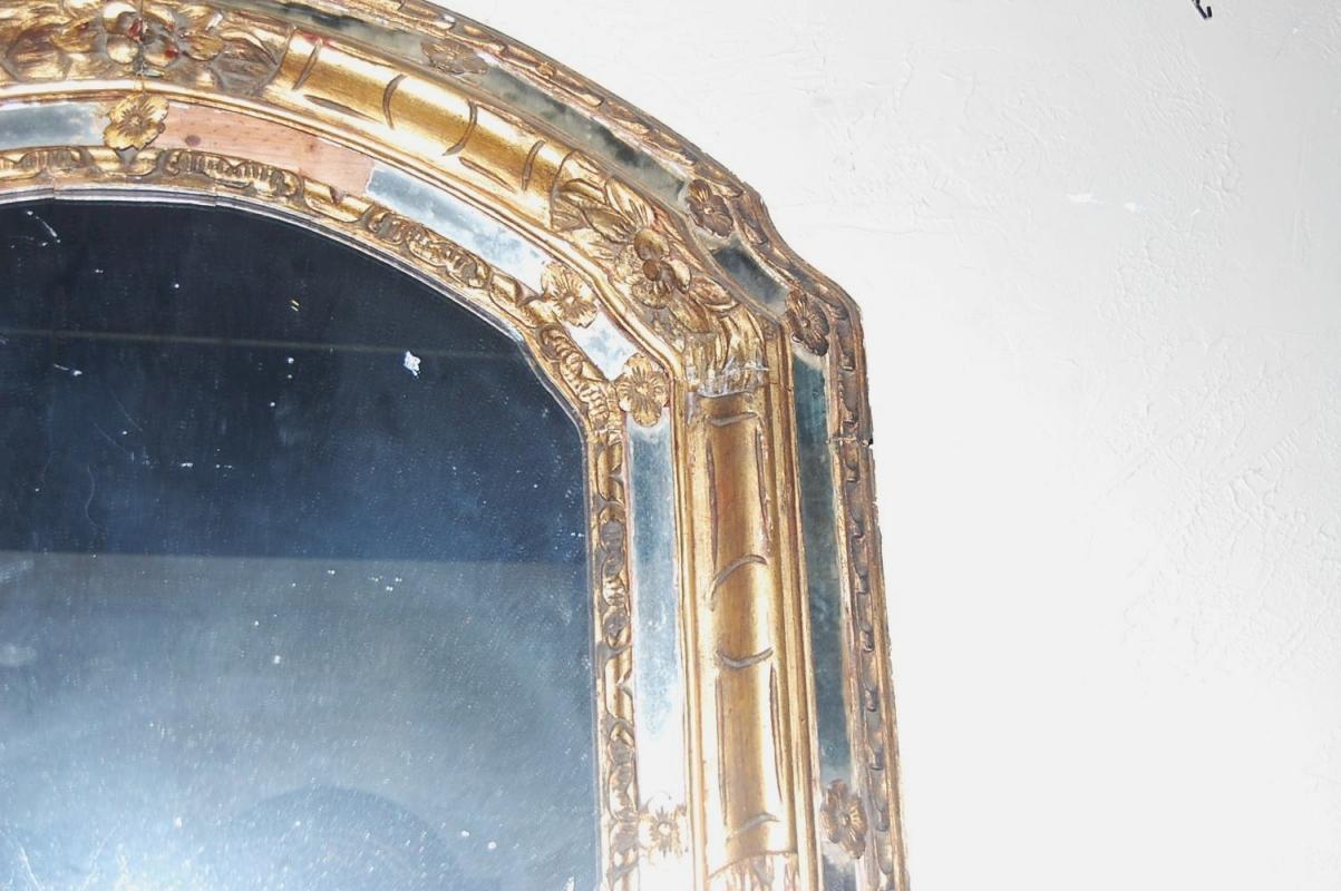 Heavy Antique Giltwood Mirror