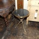 Petite Bronze & Granite Side Table